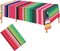 Disposable Mexican Serape Tablecloth – 54 x 108 Inch Colorful Striped Plastic Table Cover for Fiesta, Wedding, Birthday & Indoor/Outdoor Party Supplies